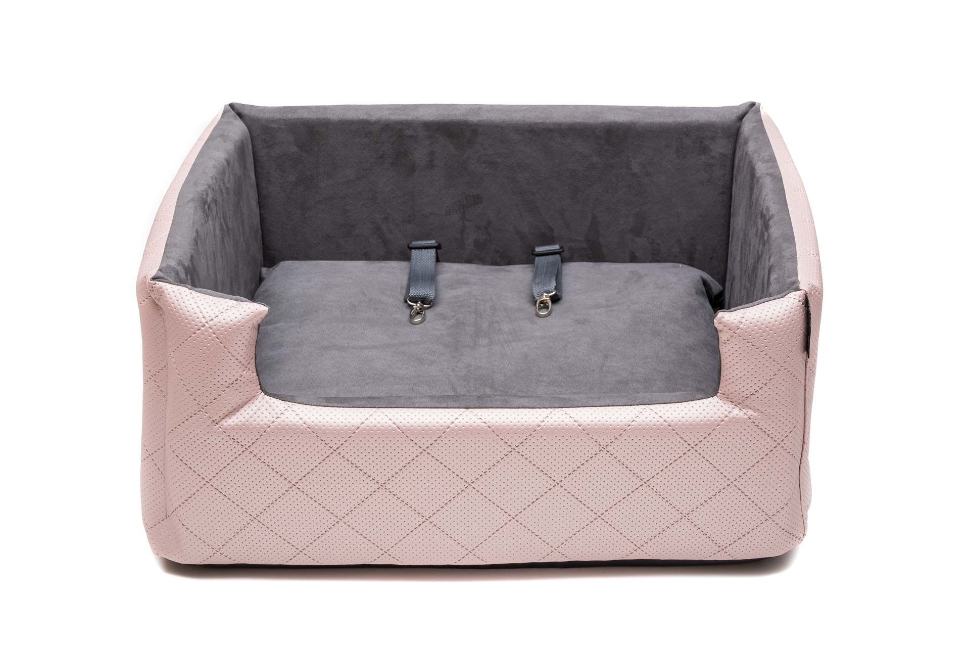 Fotelik samochodowy dla psa - Mia Lux Metallic różowy L